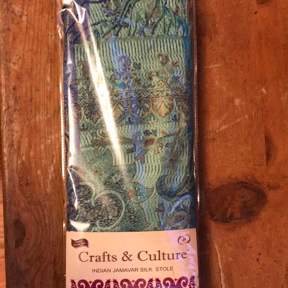 Made in India. 100% silk stoll/scarf